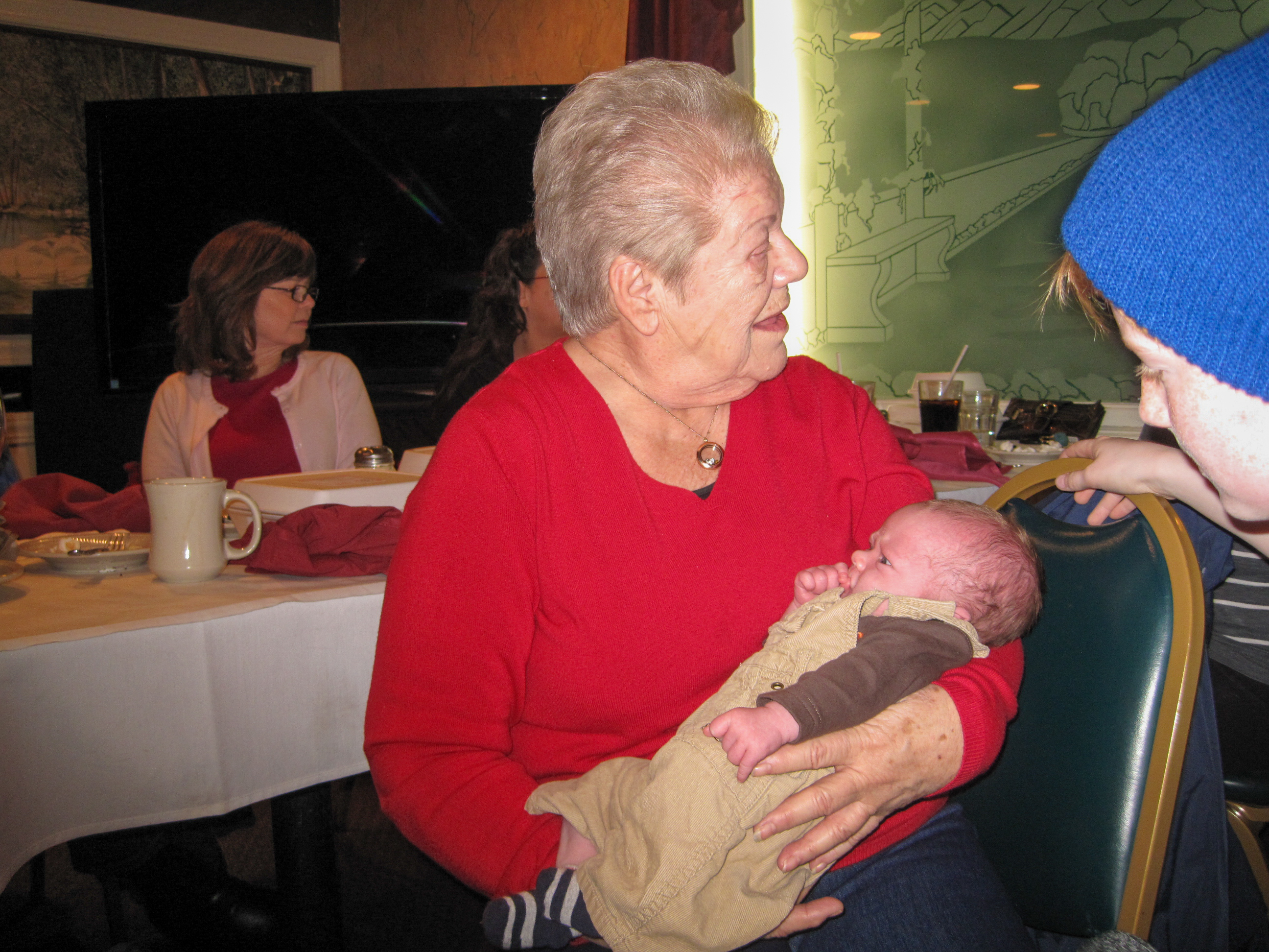 Celebrating the 50th Wedding Anniversary of Shirley & Joel Sexton.  JR (John Robert Burns) is the son of Duke & Brandi Meeker Burns.
Location:  TAT Restaurant, Columbus OH
Date:  29 Mar 2014
Source:  Julane Crabtree
